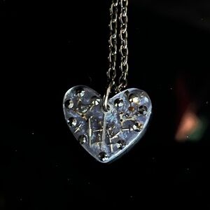 Steampunk Heart Pendant Necklace Watch Parts Rubies Silver Steel Gunmetal NWT